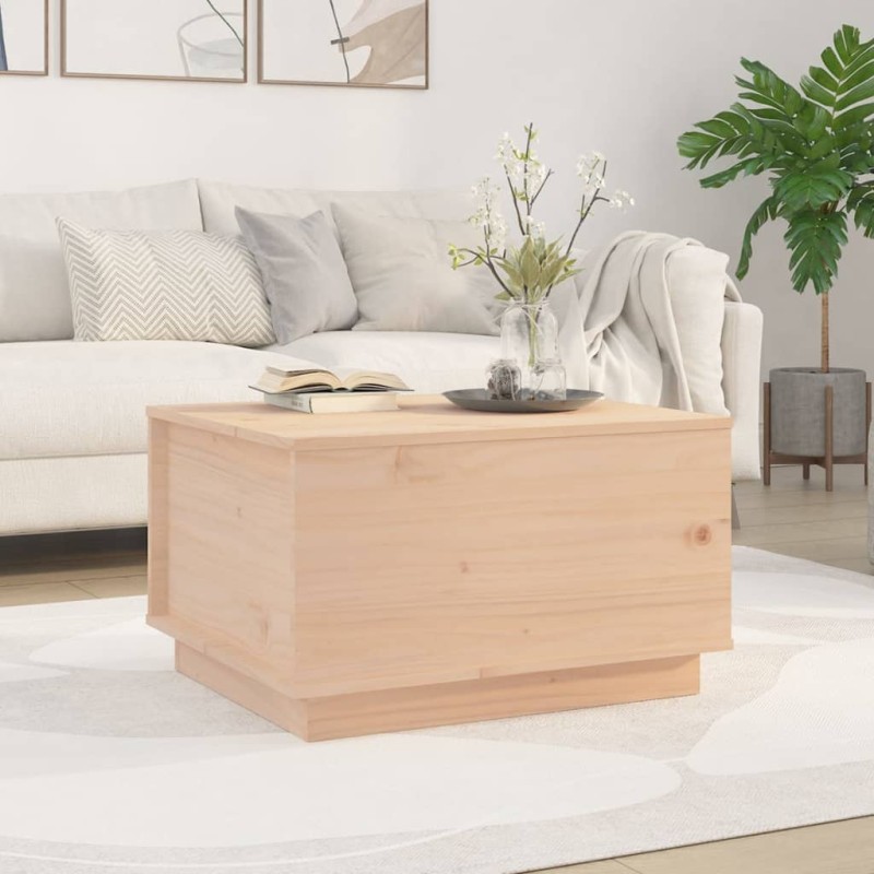 vidaXL Mesa de centro de madera maciza de pino 60x50x35 cm vidaXL Mesa de centro de madera maciza de pino 60x50x35 cm