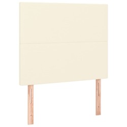vidaXL Cabeceros 2 unidades cuero sintético color crema 80x5x78/88cm