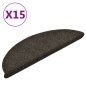 vidaXL Alfombrillas autoadhesivas escalera 15 uds antracita 56x17x3 cm