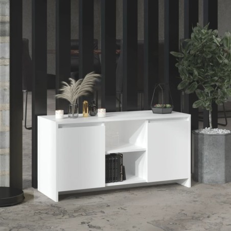 vidaXL Mueble para TV madera contrachapada blanco 102x37,5x52,5 cm
