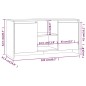vidaXL Mueble para TV madera contrachapada blanco 102x37,5x52,5 cm
