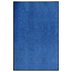 vidaXL Felpudo lavable azul 120x180 cm