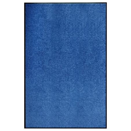 vidaXL Felpudo lavable azul 120x180 cm