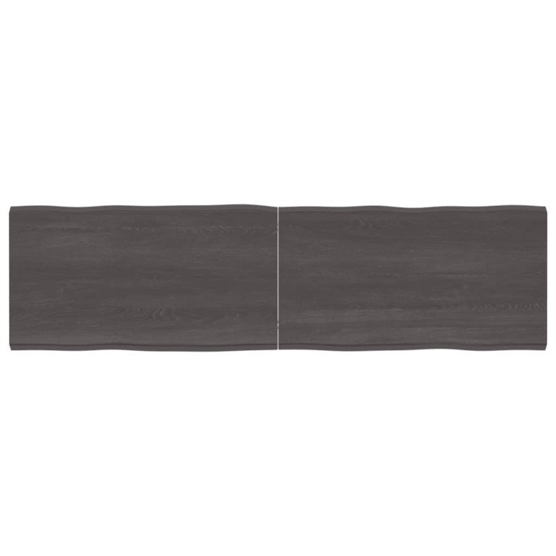 vidaXL Tablero mesa madera tratada borde vivo marrón 180x50x(2-4) cm vidaXL Tablero mesa madera tratada borde vivo marrón 180x50x(2-4) cm