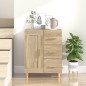 vidaXL Aparador de madera contrachapada roble Sonoma 69,5x34x90 cm vidaXL Aparador de madera contrachapada roble Sonoma 69,5x34x90 cm