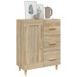 vidaXL Aparador de madera contrachapada roble Sonoma 69,5x34x90 cm vidaXL Aparador de madera contrachapada roble Sonoma 69,5x34x90 cm
