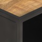vidaXL Mesa de centro madera de mango rugosa y caña natural 90x50x35cm