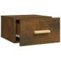 vidaXL Mesitas de noche de pared 2 uds color roble ahumado 35x35x20 cm