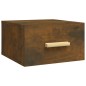 vidaXL Mesitas de noche de pared 2 uds color roble ahumado 35x35x20 cm