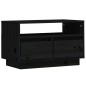 vidaXL Mueble de TV de madera maciza de pino negro 60x35x37 cm vidaXL Mueble de TV de madera maciza de pino negro 60x35x37 cm