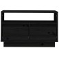 vidaXL Mueble de TV de madera maciza de pino negro 60x35x37 cm vidaXL Mueble de TV de madera maciza de pino negro 60x35x37 cm