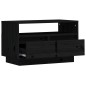 vidaXL Mueble de TV de madera maciza de pino negro 60x35x37 cm vidaXL Mueble de TV de madera maciza de pino negro 60x35x37 cm