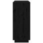 vidaXL Aparador de madera maciza de pino negro 70x34x80 cm