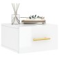 vidaXL Mesitas de noche de pared 2 uds blanco brillo 35x35x20 cm