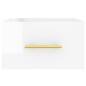 vidaXL Mesitas de noche de pared 2 uds blanco brillo 35x35x20 cm