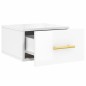 vidaXL Mesitas de noche de pared 2 uds blanco brillo 35x35x20 cm