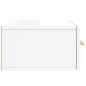 vidaXL Mesitas de noche de pared 2 uds blanco brillo 35x35x20 cm
