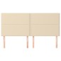 vidaXL Cabeceros 4 unidades de tela color crema 80x5x78/88 cm vidaXL Cabeceros 4 unidades de tela color crema 80x5x78/88 cm