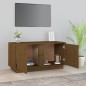 vidaXL Mueble de TV madera maciza de pino marrón miel 80x35x40,5 cm