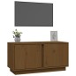 vidaXL Mueble de TV madera maciza de pino marrón miel 80x35x40,5 cm