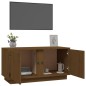 vidaXL Mueble de TV madera maciza de pino marrón miel 80x35x40,5 cm