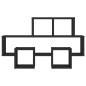 vidaXL Estante de pared forma de coche madera contrachapada 82x15x51cm