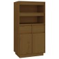 vidaXL Aparador alto madera maciza de pino marrón miel 60x40x116,5 cm vidaXL Aparador alto madera maciza de pino marrón miel 60x40x116,5 cm