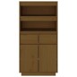 vidaXL Aparador alto madera maciza de pino marrón miel 60x40x116,5 cm vidaXL Aparador alto madera maciza de pino marrón miel 60x40x116,5 cm
