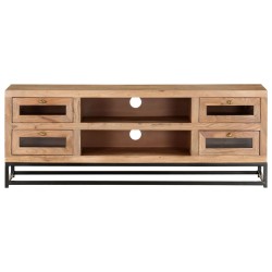 vidaXL Mueble de TV de madera maciza de acacia 110x30x40 cm 