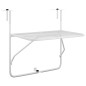 vidaXL Mesa de balcón acero blanca 60x40 cm vidaXL Mesa de balcón acero blanca 60x40 cm