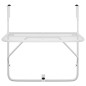 vidaXL Mesa de balcón acero blanca 60x40 cm vidaXL Mesa de balcón acero blanca 60x40 cm