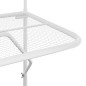 vidaXL Mesa de balcón acero blanca 60x40 cm vidaXL Mesa de balcón acero blanca 60x40 cm