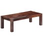 vidaXL Mesa de centro 110x50x35 cm madera maciza de sheesham gris