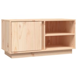 vidaXL Mueble de TV de madera maciza de pino 80x35x40,5 cm
