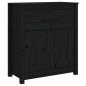 vidaXL Aparador de madera maciza de pino negro 70x35x80 cm vidaXL Aparador de madera maciza de pino negro 70x35x80 cm