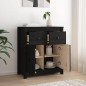 vidaXL Aparador de madera maciza de pino negro 70x35x80 cm vidaXL Aparador de madera maciza de pino negro 70x35x80 cm