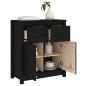 vidaXL Aparador de madera maciza de pino negro 70x35x80 cm vidaXL Aparador de madera maciza de pino negro 70x35x80 cm