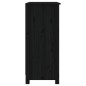 vidaXL Aparador de madera maciza de pino negro 70x35x80 cm vidaXL Aparador de madera maciza de pino negro 70x35x80 cm