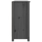 vidaXL Aparador de madera maciza de pino gris 100x35x74 cm