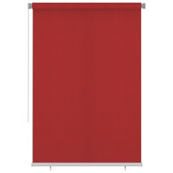 vidaXL Persiana enrollable de jardín HDPE rojo 160x230 cm