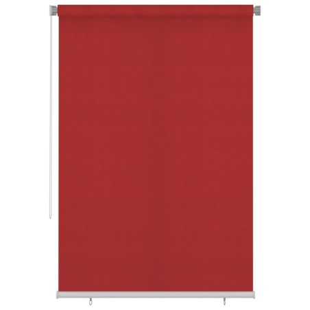 vidaXL Persiana enrollable de jardín HDPE rojo 160x230 cm