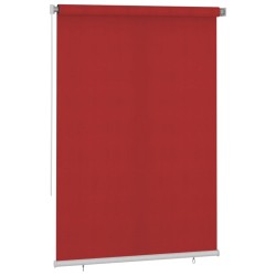 vidaXL Persiana enrollable de jardín HDPE rojo 160x230 cm