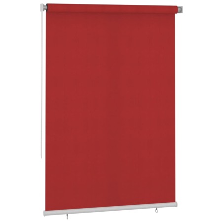 vidaXL Persiana enrollable de jardín HDPE rojo 160x230 cm