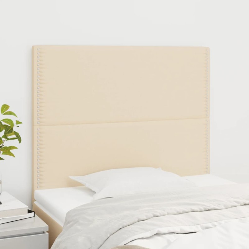 vidaXL Cabeceros 2 unidades de tela color crema 100x5x78/88 cm vidaXL Cabeceros 2 unidades de tela color crema 100x5x78/88 cm