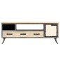vidaXL Mueble para TV de madera de mango maciza y acero 120x30x45 cm