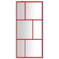 vidaXL Mampara puerta de ducha vidrio transparente ESG rojo 90x195 cm vidaXL Mampara puerta de ducha vidrio transparente ESG rojo 90x195 cm