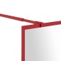 vidaXL Mampara puerta de ducha vidrio transparente ESG rojo 90x195 cm vidaXL Mampara puerta de ducha vidrio transparente ESG rojo 90x195 cm