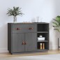 vidaXL Aparador de madera maciza de pino gris 98,5x40x75 cm vidaXL Aparador de madera maciza de pino gris 98,5x40x75 cm