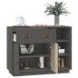 vidaXL Aparador de madera maciza de pino gris 98,5x40x75 cm vidaXL Aparador de madera maciza de pino gris 98,5x40x75 cm