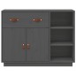 vidaXL Aparador de madera maciza de pino gris 98,5x40x75 cm vidaXL Aparador de madera maciza de pino gris 98,5x40x75 cm